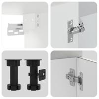 8-delige Keukenkastenset Kalmar bewerkt hout betongrijs - thumbnail