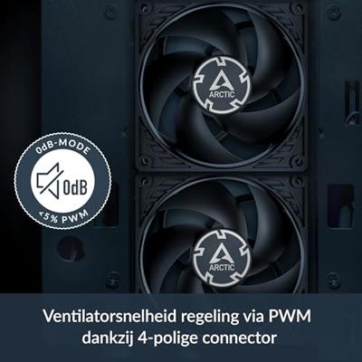 Arctic ACFAN00298A PC-ventilator Zwart (b x h x d) 92 x 25 x 92 mm