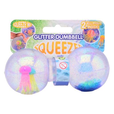 Johntoy Glitter squeeze dumbell met kwal