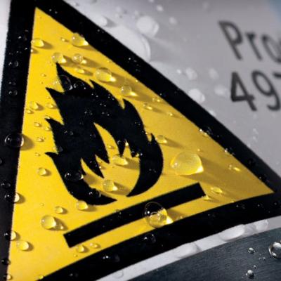 Avery weerbestendige etiketten, ft 99,1 x 139 mm, geel, pak van 80 etiketten