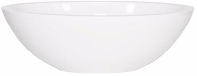 Ben Samantha ovale waskom 50x35x16cm mineraalmarmer glanzend wit