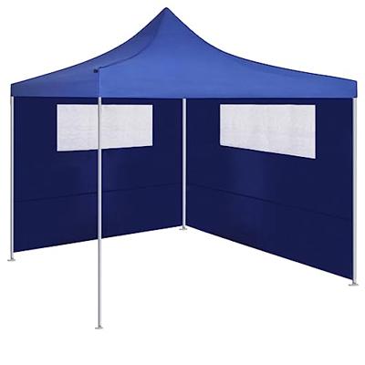 VidaXL Prieelzijwand met ramen 6x2 m blauw