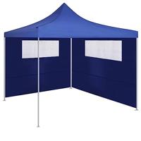 VidaXL Prieelzijwand met ramen 6x2 m blauw - thumbnail