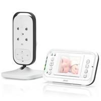 Alecto DVM-73 Babyfoon met camera en 2.4' kleurenscherm, wit/antraciet - thumbnail