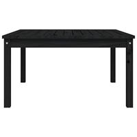Tuintafel 82,5x82,5x45 cm massief grenenhout zwart - thumbnail