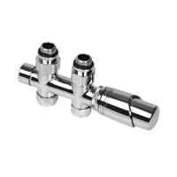 Design Onderblok Set Radiator Plieger Como Recht Inclusief Koppeling 15 en 16 mm Chroom - thumbnail