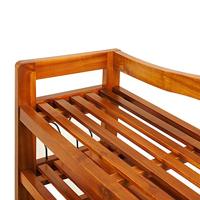 Acacia houten schoenenrek 5 planken - thumbnail
