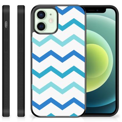 iPhone 12 Mini Bumper Case Zigzag Blauw
