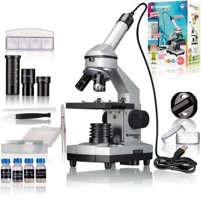Bresser Optik 88-55001 Junior USB 40X - 1024X Kindermicroscoop Monoculair 1024 x Doorvallend licht