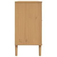 Dressoir SENJA rattan-look 112x40x80 cm grenenhout bruin - thumbnail
