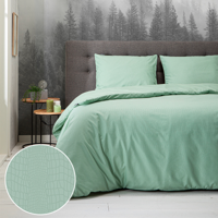 Fresh & Co Embossed Snake Dekbedovertrek Kleur: Mint, 200 x 220 cm Dekbedovertrek - thumbnail