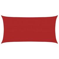 VidaXL Zonnezeil 160 g/m² 3x6 m hdpe rood - thumbnail