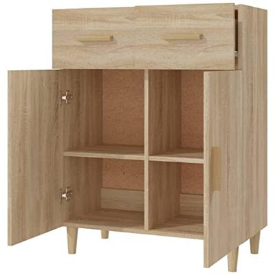 Dressoir 69,5x34x89 cm bewerkt hout sonoma eikenkleurig