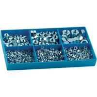 838796 Moeren assortiment M3 - M10 DIN 934 Staal Verzinkt 615 onderdelen - thumbnail