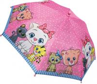 TOM kinderparaplu Kitten meisjes 38 cm polyester roze - thumbnail