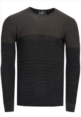 RustyNeal - Heren Trui - Kaki - Longsleeve - Ronde Hals RustyNeal - Heren Trui - Kaki - Longsleeve - Ronde Hals