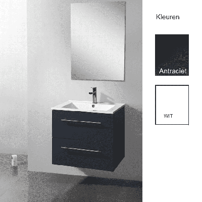 Badkamermeubelset Sanilux Keramic 60x46,5x50 cm Wit