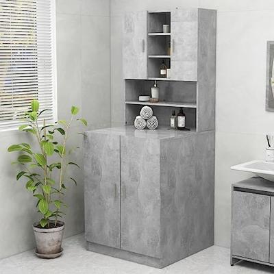 VidaXL Wasmachinekast 70,5x25,5x90 cm betongrijs VidaXL Wasmachinekast 70,5x25,5x90 cm betongrijs