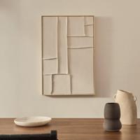 Kave Home Abstract Schilderij 'Klis' Met reliëf, 100 x 80cm - thumbnail