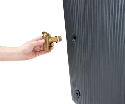 4rain 2-in-1 regenton en plantenbak (Grafietgrijs)