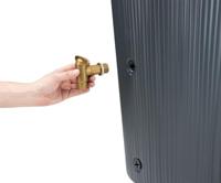 4rain 2-in-1 regenton en plantenbak (Grafietgrijs) - thumbnail