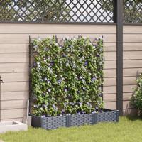Tuin Bloempot 3 pcs Grijs 120 x 40 x 125,5 cm Staal - thumbnail