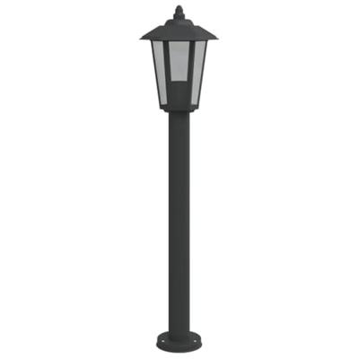 VidaXL Vloerlamp voor buiten 80 cm roestvrijstaal zwart
