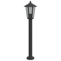 VidaXL Vloerlamp voor buiten 80 cm roestvrijstaal zwart - thumbnail