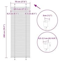 Pliss rolgordijn 70x200 cm stofbreedte 69,4 cm polyester zwart - thumbnail
