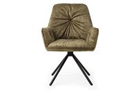 Artistiq Eetkamerstoel 'Gadi' Velvet, kleur Groen - thumbnail