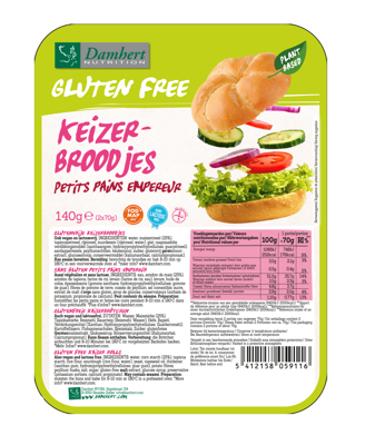 Damhert Keizerbroodje glutenvrij 140 Gram