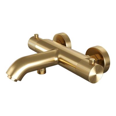 Opbouw Bad- en Douchekraan Brauer Gold Carving Thermostatisch Geborsteld Goud Brauer Opbouw Bad- en Douchekraan Brauer Gold Carving Thermostatisch Geborsteld Goud Brauer