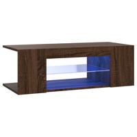 Tv-meubel met LED-verlichting 90x39x30 cm bruineikenkleurig - thumbnail