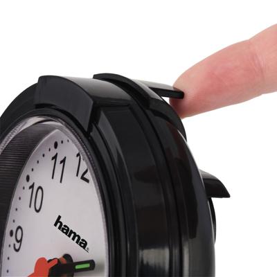 Hama wekker classic geluidsarm zwart/wit