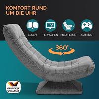 Relax Lounger Aberdeen Stof Grijs - thumbnail