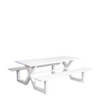 Picknicktafel Family aluminium wit - thumbnail