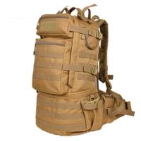 Waterproof Nylon Backpack Shoulders Bag Outdoors Hiking Camping Travelling Bag Capacity:45L(Khaki) - thumbnail