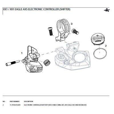 Sram Versd xx1/x01 eagle axs batterij afdekkap zw