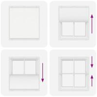 Pliss rolgordijn 115x100cm stofbreedte 114,4cm polyester wit - thumbnail