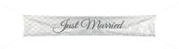 Bruiloft Spandoek Just Married 300x60cm - thumbnail
