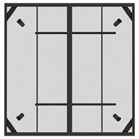 Tuintafel 100x100x72 cm staalgaas antracietkleurig - thumbnail