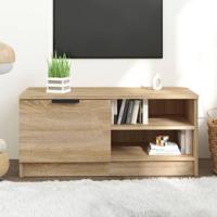 Tv-meubel 80x35x36,5 cm bewerkt hout sonoma eikenkleurig - thumbnail