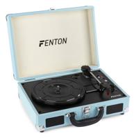 Fenton RP115 Retro Platenspeler in Koffer met Ingebouwde Speakers, Bluetooth en USB - Blauw - thumbnail