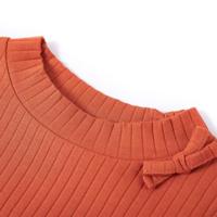 Kindershirt met lange mouwen 92 oranjebruin - thumbnail