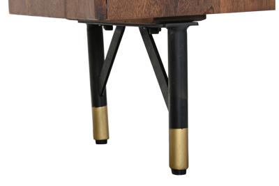 Planken DKD Home Decor Zwart Gouden Metaal Donkerbruin Mangohout 4 Planken (90 x 35 x 200 cm)