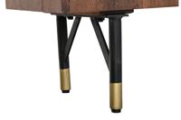 Planken DKD Home Decor Zwart Gouden Metaal Donkerbruin Mangohout 4 Planken (90 x 35 x 200 cm) - thumbnail