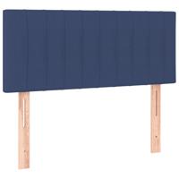 Boxspring met matras stof blauw 140x200 cm - thumbnail