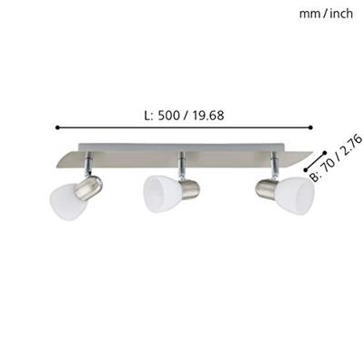 Eglo PlafondspotEnea Beam 3-lichts nikkel mat - 90985