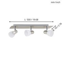 Eglo PlafondspotEnea Beam 3-lichts nikkel mat - 90985 - thumbnail
