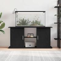 Aquariumstandaard 121x41x58 cm spaanplaat zwart eikenkleurig - thumbnail